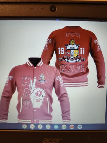 Customer photo review of Personalized Kappa Alpha Psi Baseball Jackets Red KAP Gentlemen Style