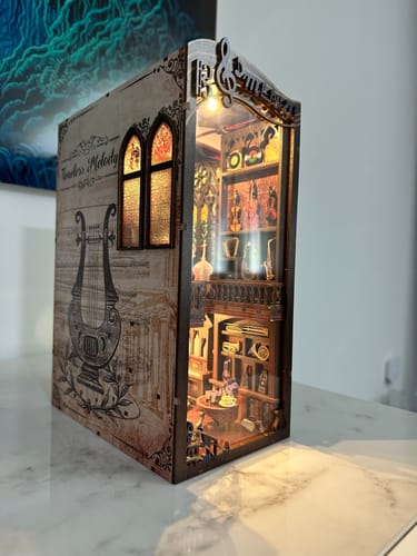 Customer photo review of Timeless Melody DIY Wooden Book Nook Shelf Insert