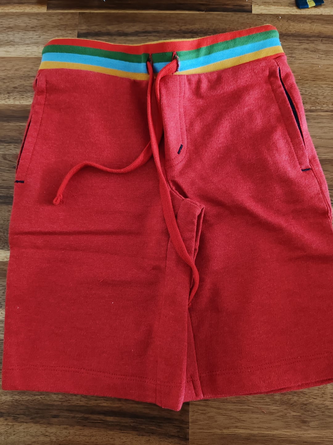 Customer photo review of Red Marl Comfy Jogger Shorts