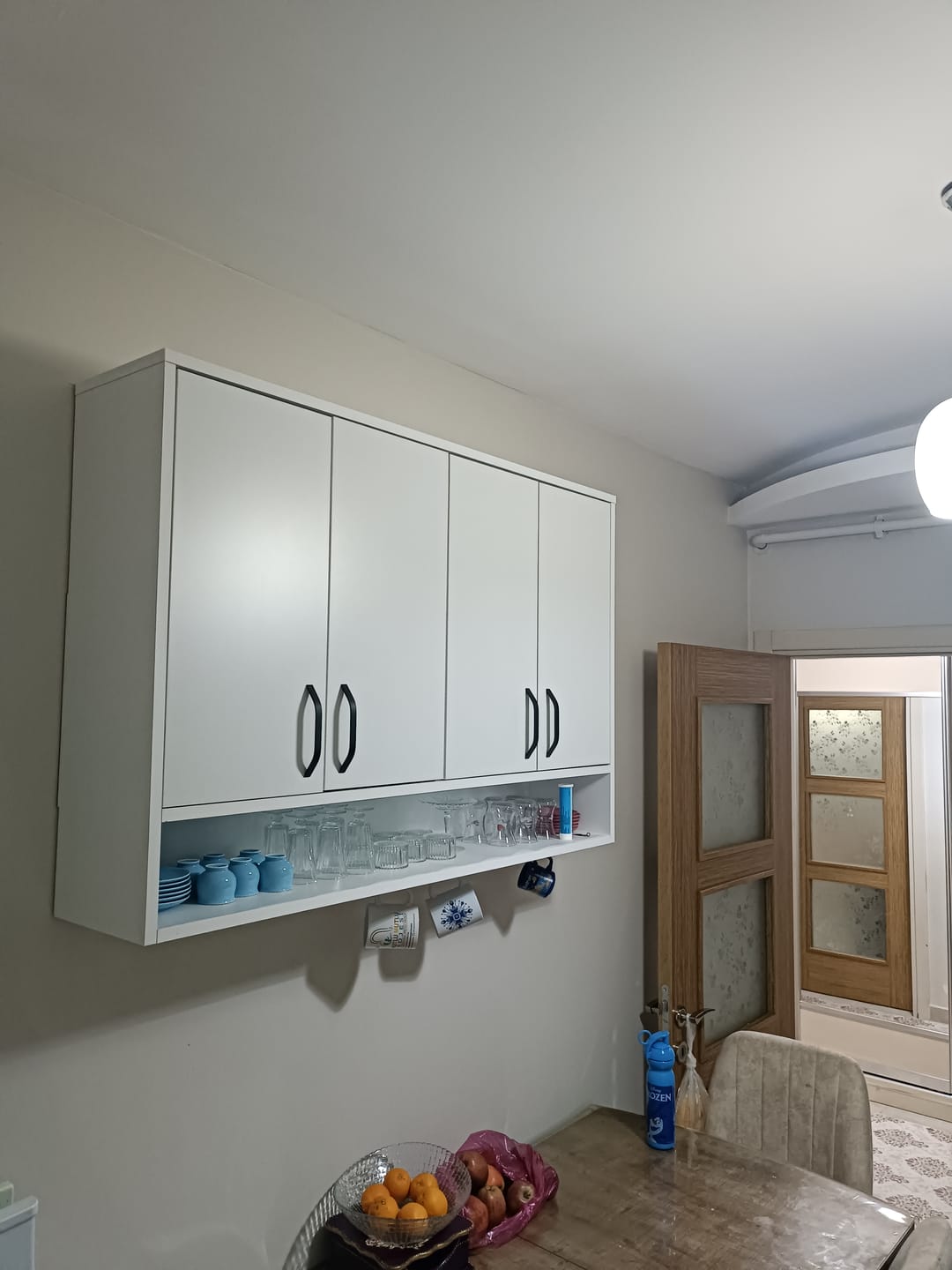 Customer photo review of Rani JE199 Kahve Köşesi Çok Amaçlı Dolap Üst Modül Mutfak Rafı Beyaz