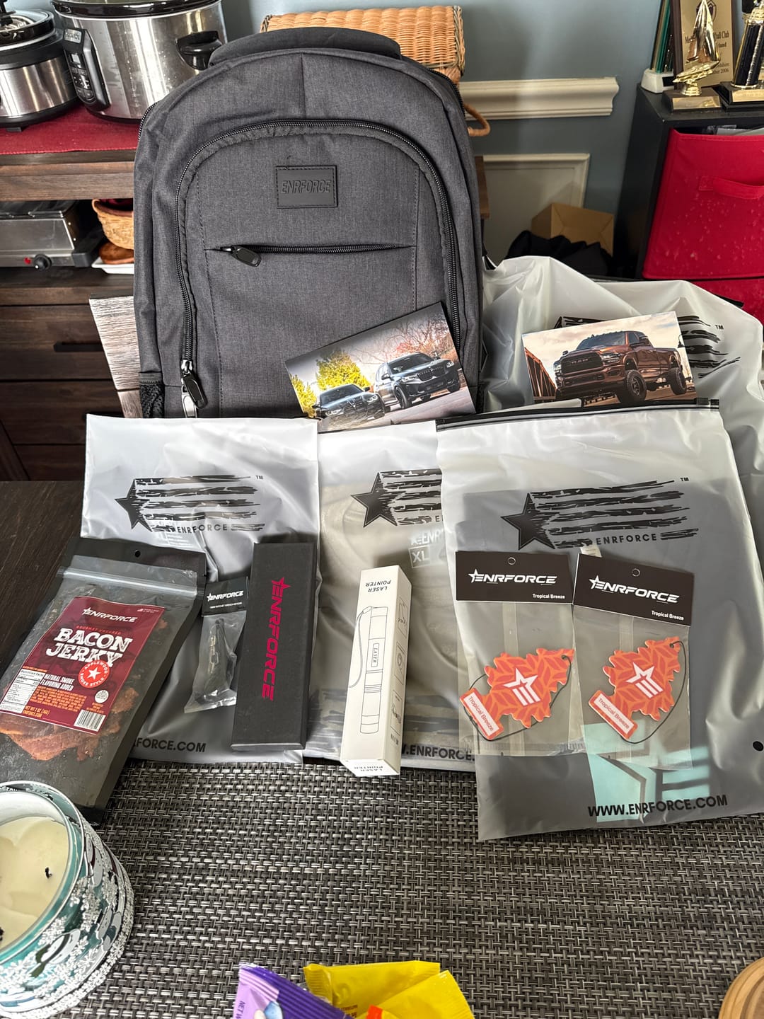 Customer photo review of Mystery Loaded Backpack