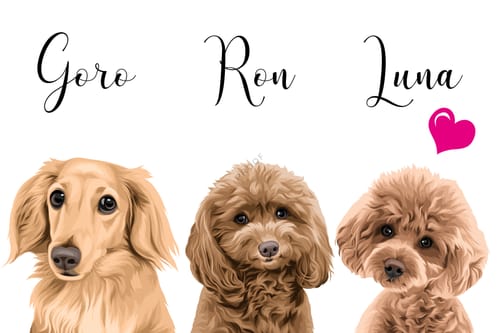 Customer photo review of Petcanvaオーダーメイド ペット似顔絵