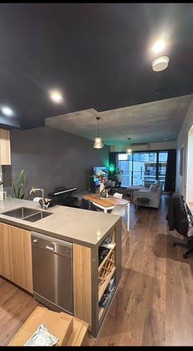 Customer photo review of Lulea - Textured Wallpaper - Charcoal