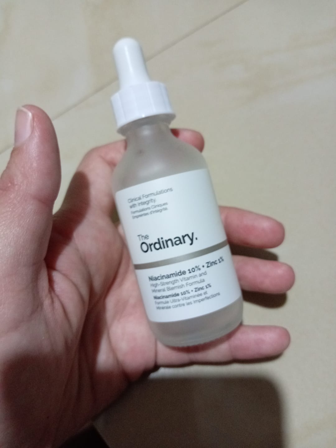 Customer photo review of Niacinamide 10% + Zinc 1% Oil Control Serum