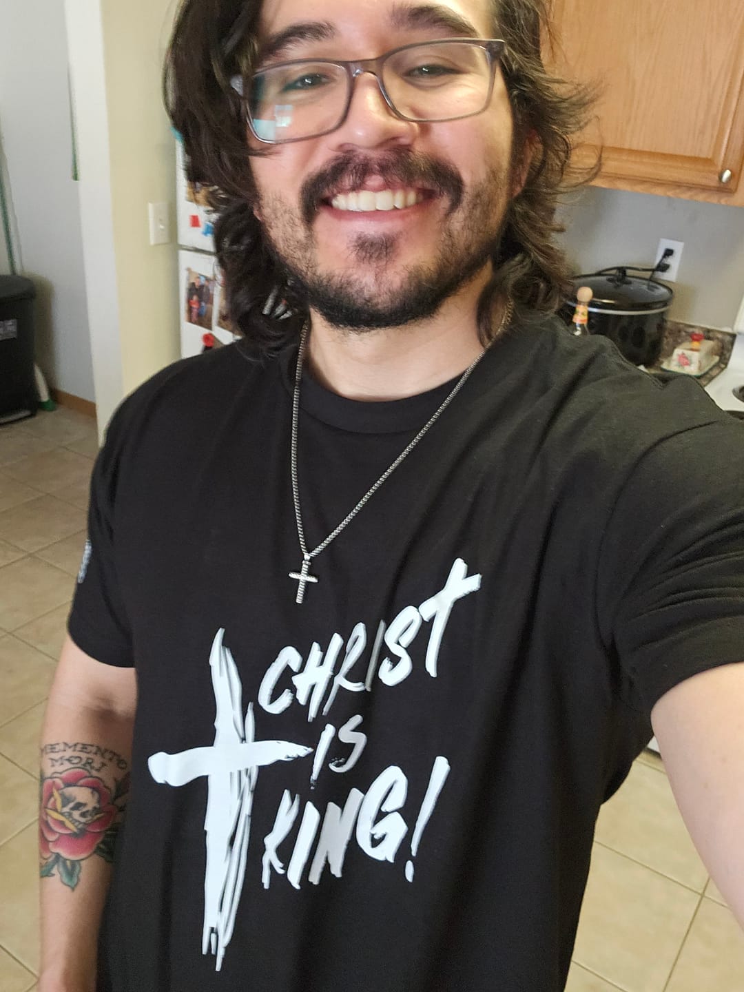 Customer photo review of Christ Is King T-Shirt