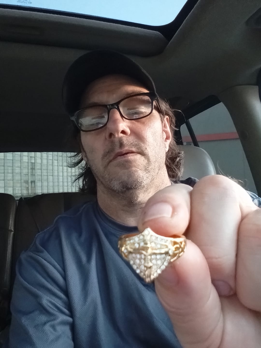 Customer photo review of FREE Today: Divine Shield Crucifix Luxurious Ring: A Bold Testament of Faith and Devotion