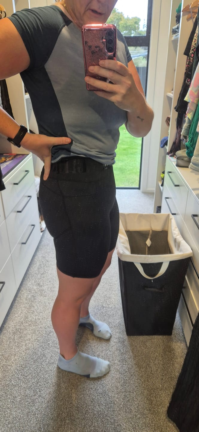 Customer photo review of CLQ Zone Mid-Biker Short - Stealth
