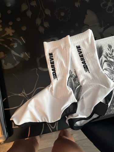 Customer photo review of PRO LINE SOCKS-WHITE