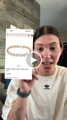 Customer video review of PULSERA CRISTAL SWAROVSKI TENIS ANGELIC HALO ROSE GOLD