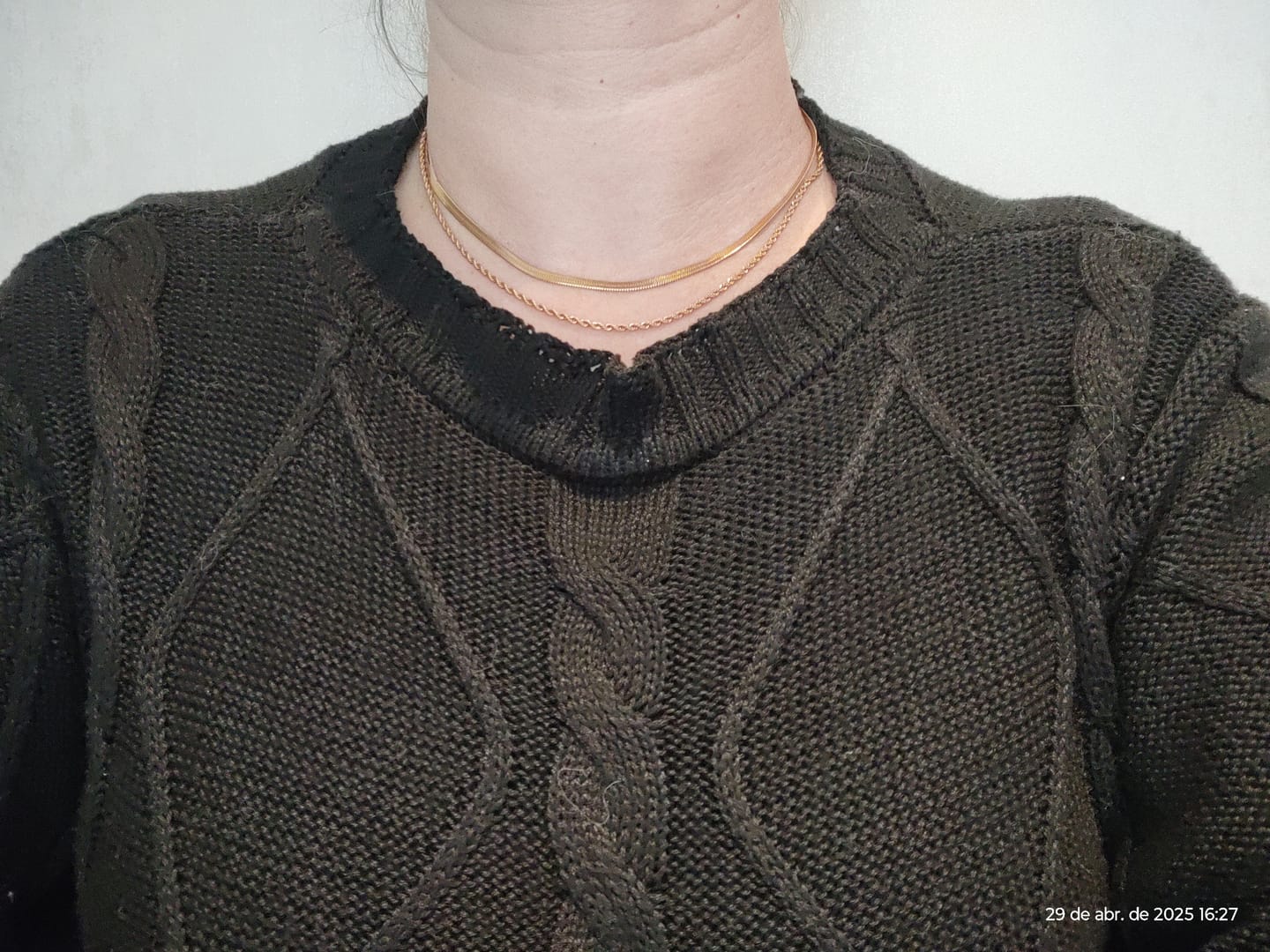 Customer photo review of Mix Colar Melina Banhado em Ouro 18k