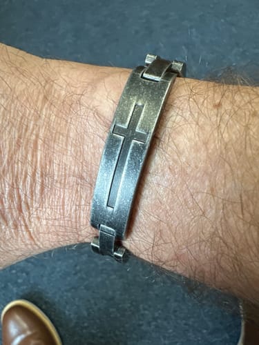 Customer photo review of Lord's Prayer Bracelet (Size M-L or L-XL): Helps Pair Veterans With A Service Dog Or Shelter Dog