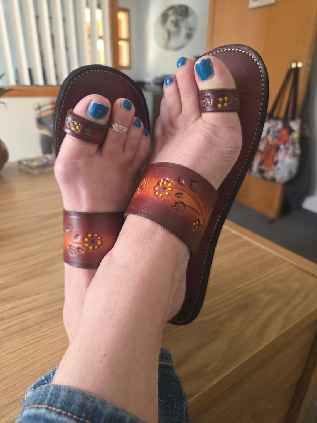 Customer photo review of Boho Flower Power Sandals