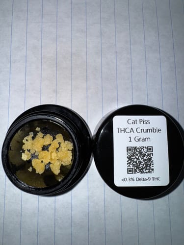 Customer photo review of Cat Piss THCA Crumble