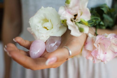 Customer photo review of Rose Quartz Yoni Egg