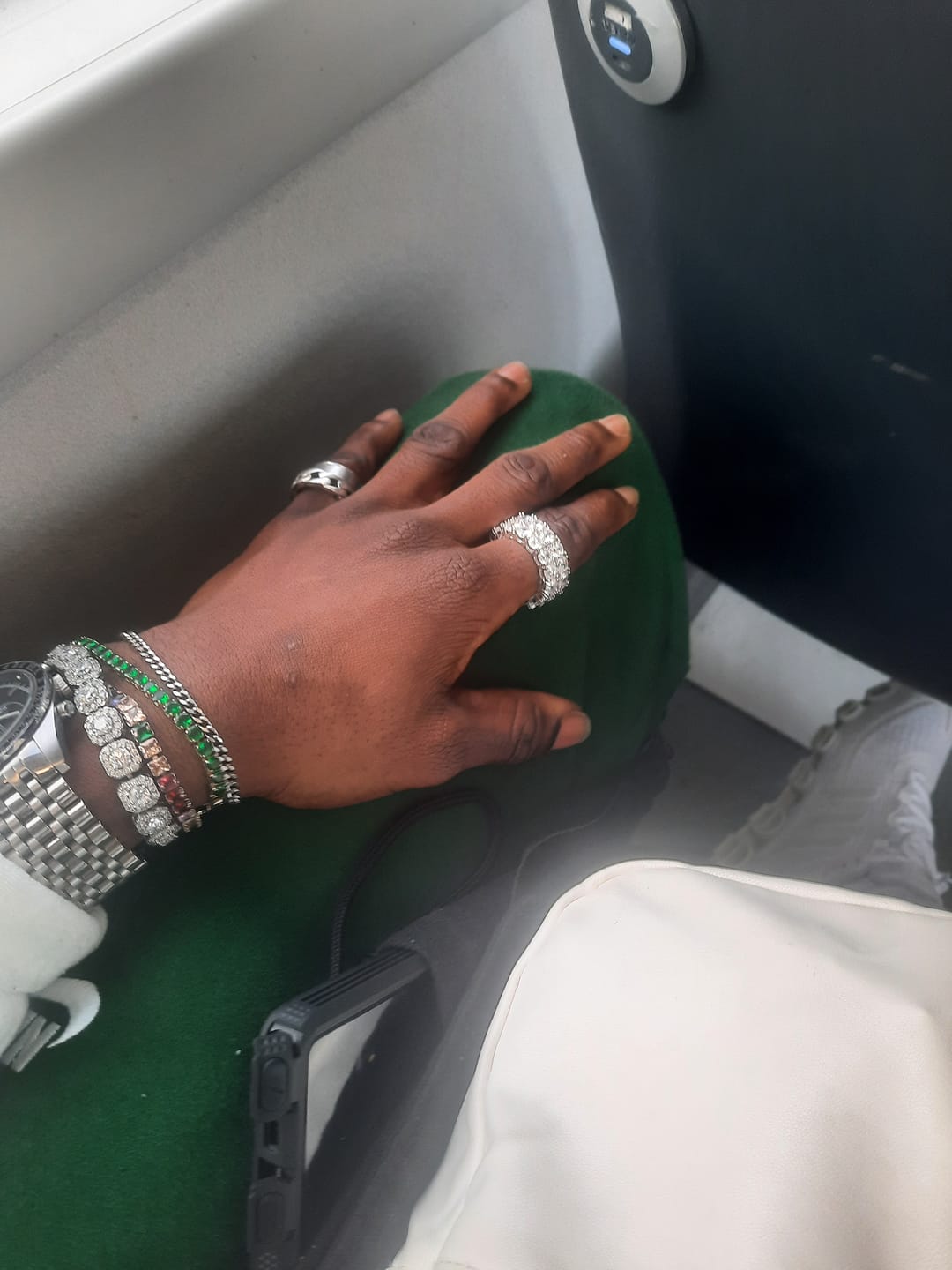 Customer photo review of Double Row Diamond Ring - White Gold