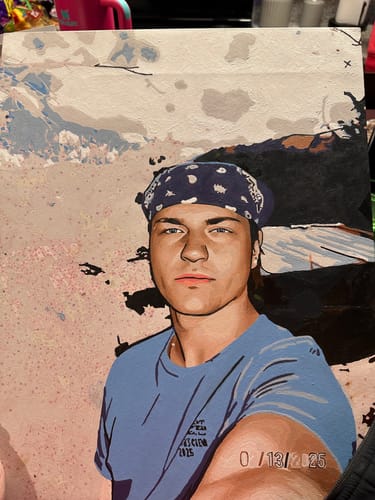 Customer photo review of Custom Paint by Numbers Kit for Personalized Artwork