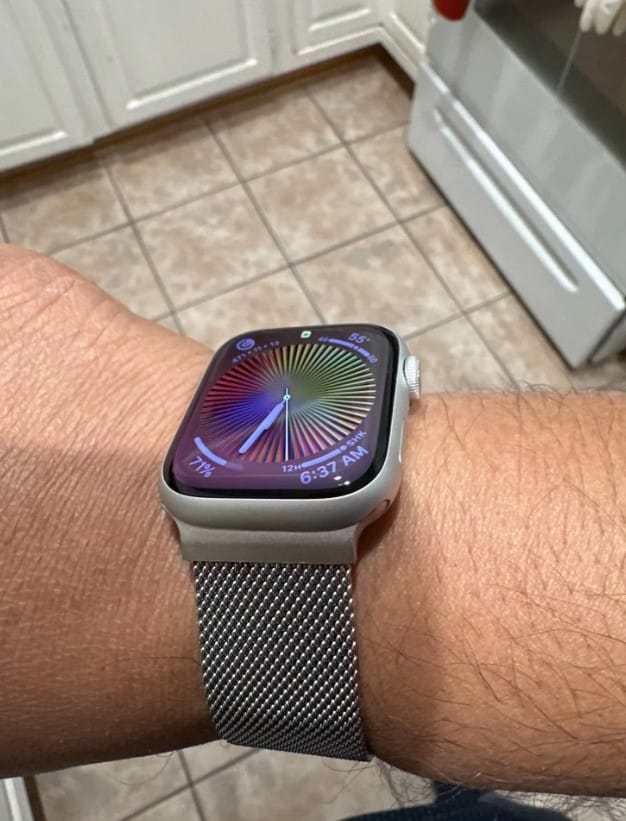Customer photo review of Ultimate Titanium Milanese Loop Strap for Apple Watch