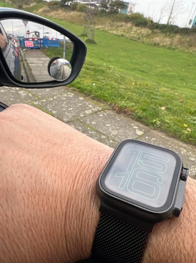 Customer photo review of Ultimate Titanium Milanese Loop Strap for Apple Watch