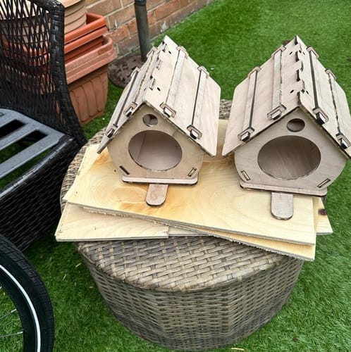 Customer photo review of Wooden birdhouse laser cut svg file