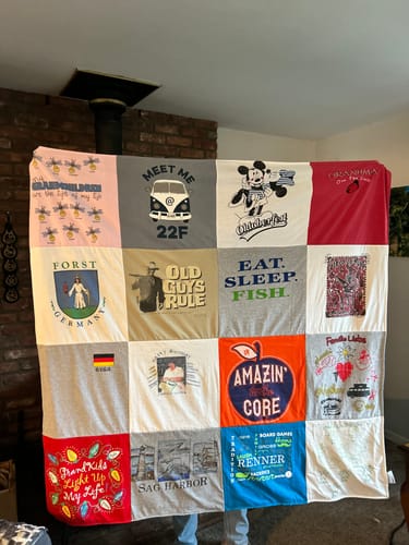 Customer photo review of Premium T Shirt Quilt by Project Repat