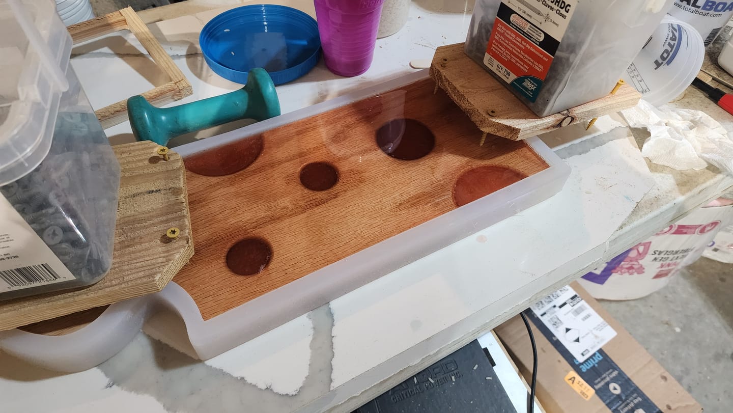 Customer photo review of 18x6.5x1" Small Organic Handle Charcuterie Board Silicone Mold