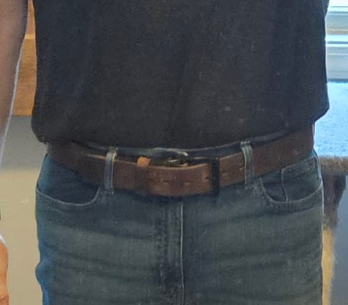 Customer photo review of Montana Bison Belt - 1.5" - Double Layer