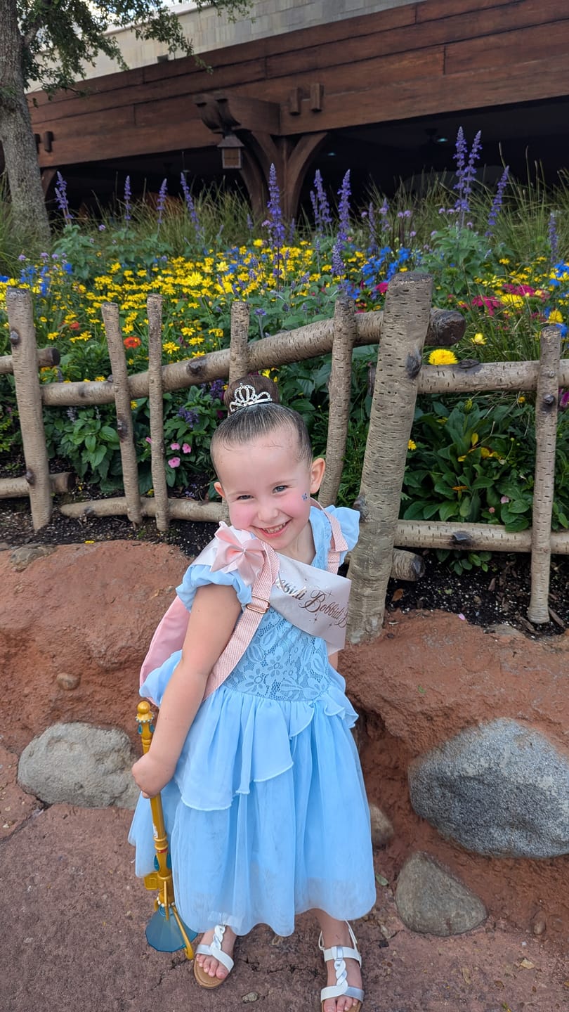 Customer photo review of Portrait Petites Cinderella Twirl Length Gown