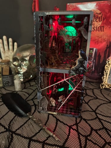 Customer photo review of Haunted Mansion DIY Wooden Book Nook Shelf Insert