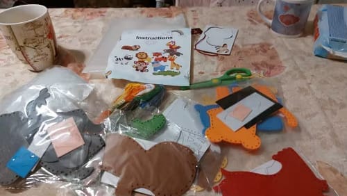 Customer photo review of 6'lı Hayvanlı Dikiş Nakış Seti