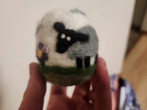 Customer photo review of Easter Egg Party Needle Felting Kit