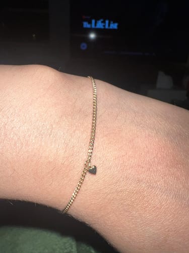 Customer photo review of 10k gold permanent bracelet