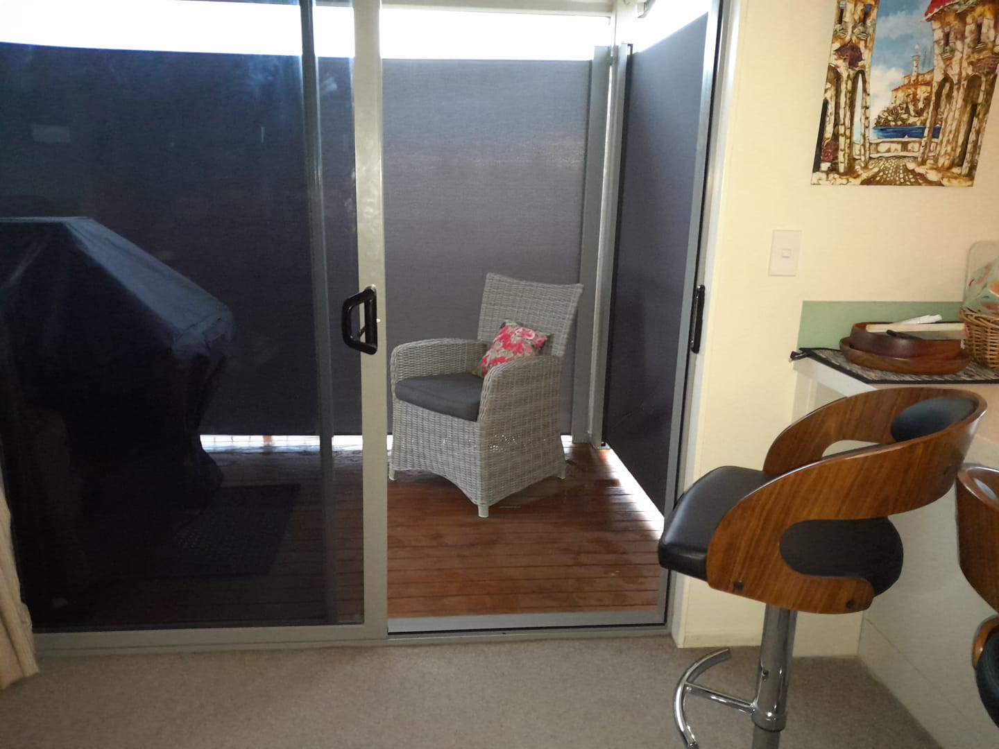 Customer photo review of Patio Screen Retractable Side Awning 2m X 4m