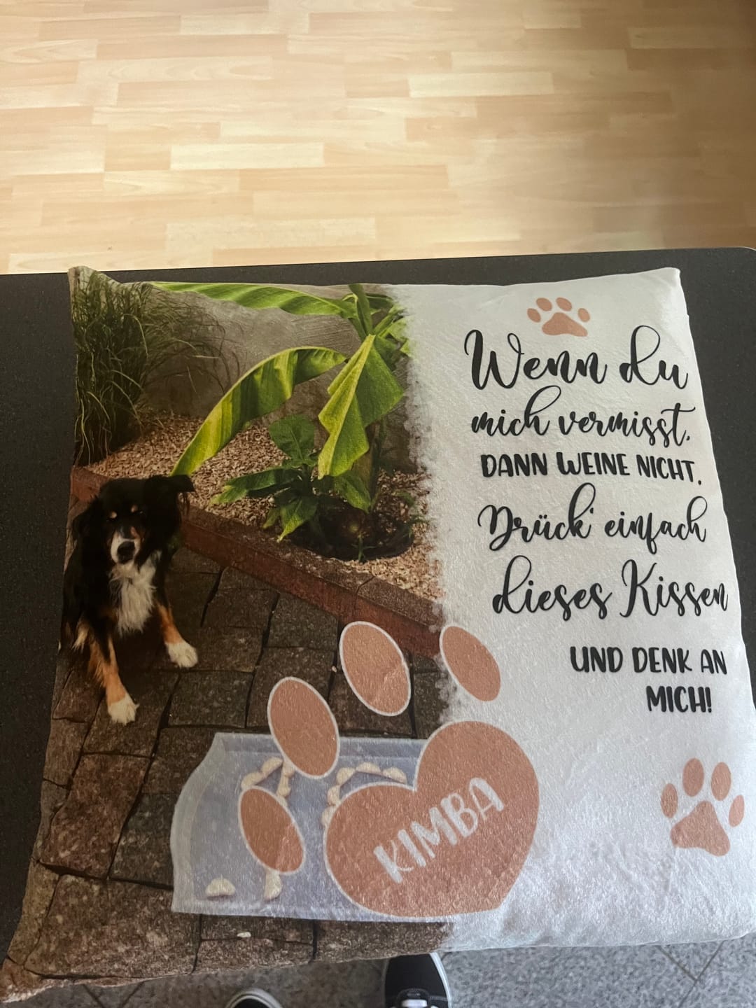 Customer photo review of Wenn du mich vermisst - Individuelles Kissen