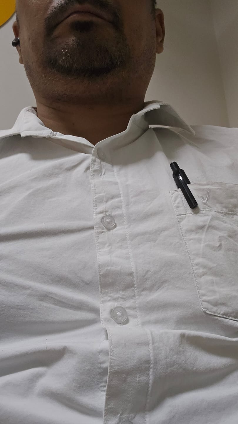 Customer photo review of Minister - 100% Cotton Formal White Shirt For Men | Uathayam