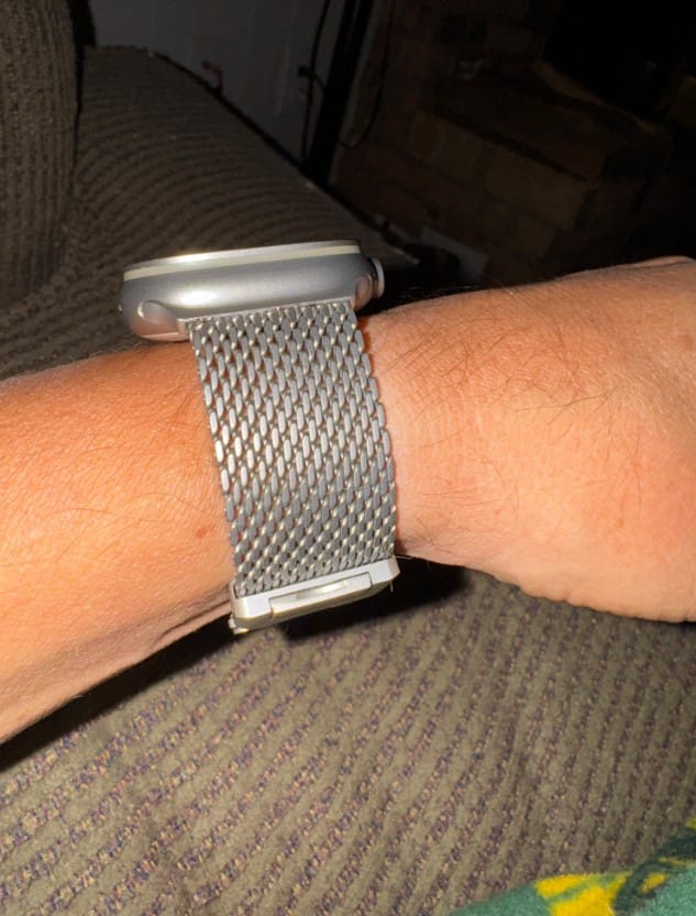 Customer photo review of Ultimate Titanium Milanese Loop Strap for Apple Watch