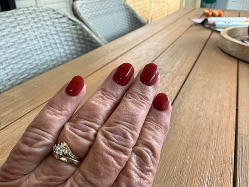 Customer photo review of Cat Eye (Red) | Super Jellies DIY Hard Semi Cured Gel Nail Wraps
