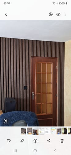 Customer photo review of Panneau acoustique en bois | Chêne Fumé | De première qualité