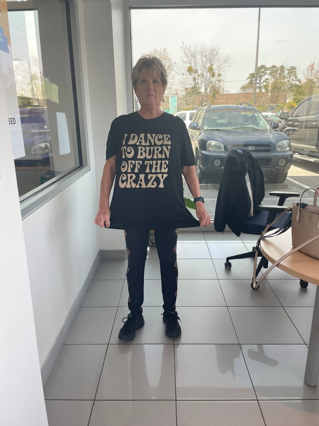 Customer photo review of Burn Off The Crazy T-shirt