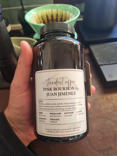 Customer photo review of Juan Jimenez Washed Pink Bourbon - Huila, Colombia
