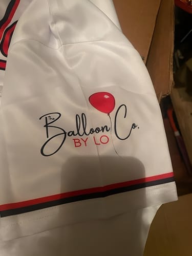 Customer photo review of Custom Full Button Baseball Jersey Personalized Team Uniform Sports Split Shirts