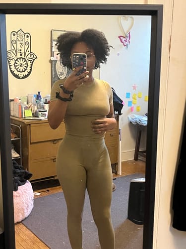 Customer photo review of Rib Lounge Short Sleeve - Moss