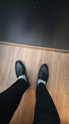 Customer photo review of Wayne Penny Loafer - Black Pebble Grain Leather (Crepe Sole)