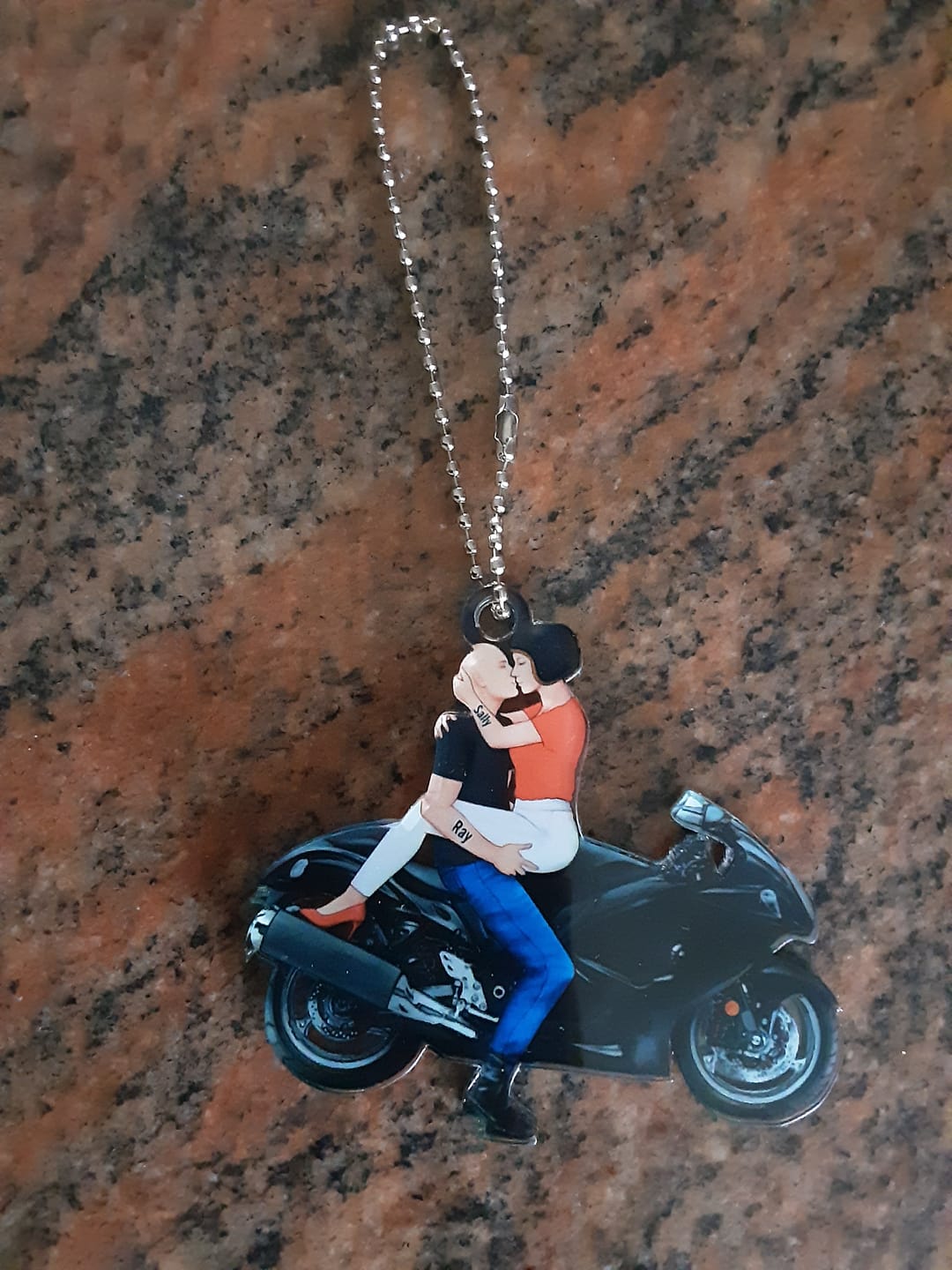 Customer photo review of Personalized Keychain, Couple Portrait, Firefighter, Nurse, Police Officer, Teacher, Gifts by Occupation