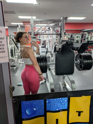 Customer photo review of Statement Collection | Halter Sports Bra