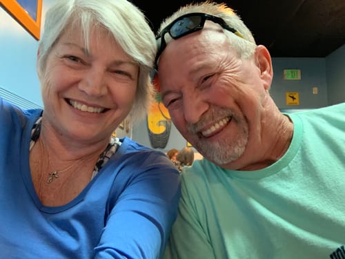 Customer photo review of Layla V Neck Top - Blue Gelato