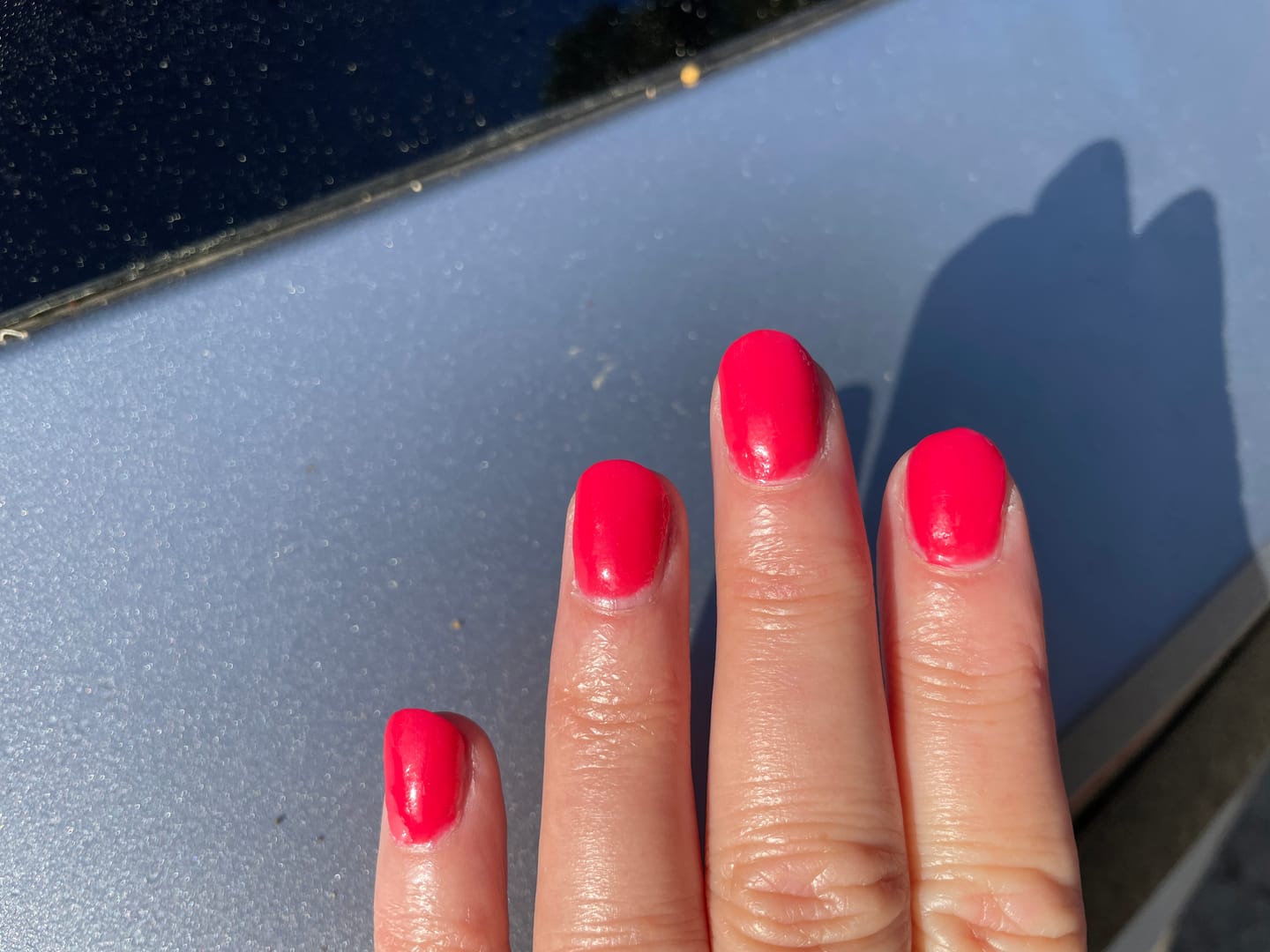 Customer photo review of Cerise Dipping Powder