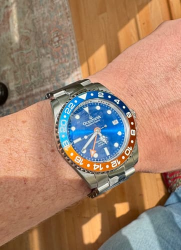 Customer photo review of Oceaneva Men's Automatic GMT Watch 1250m Blue Dial Watch