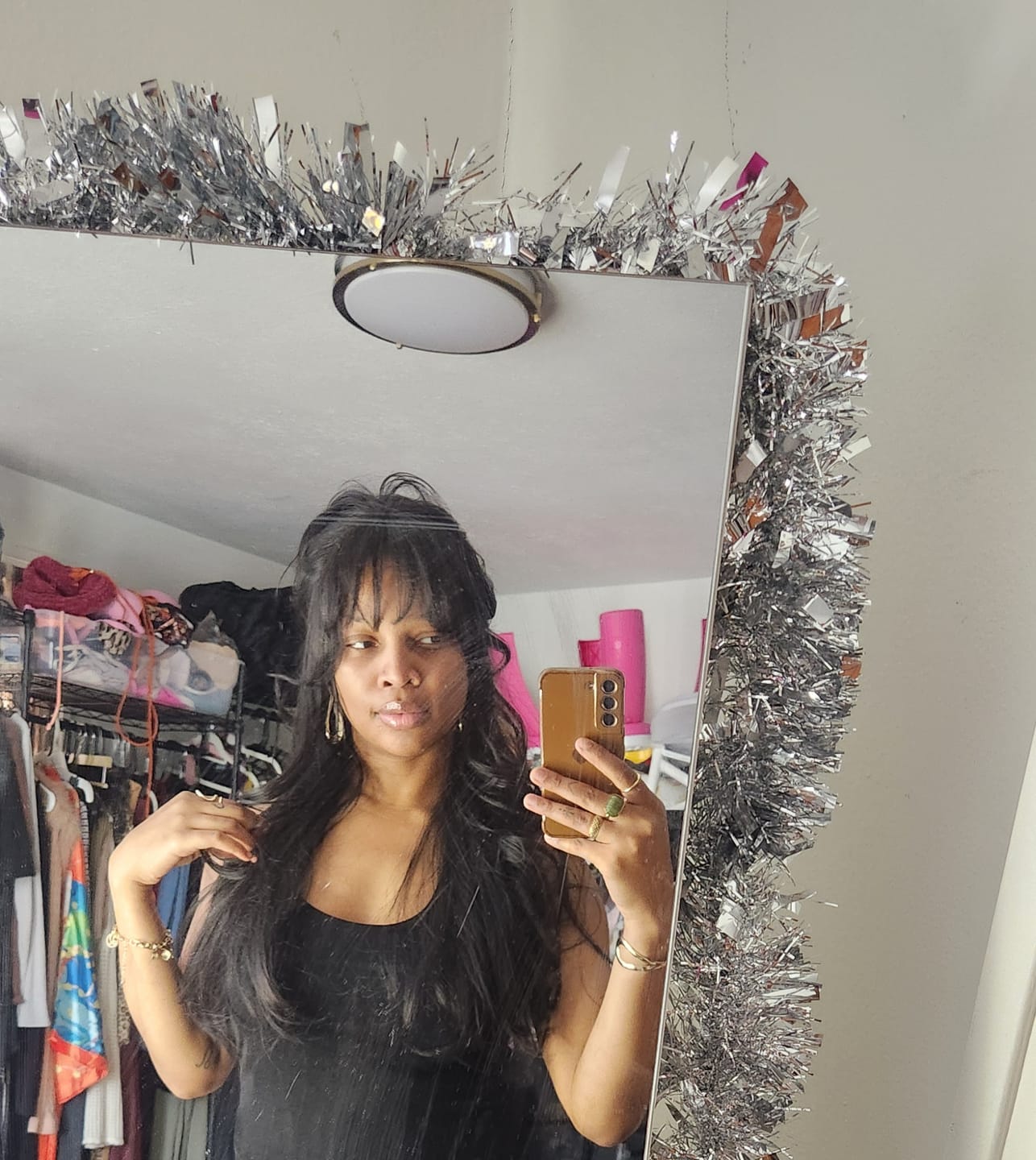Customer photo review of FreeTress Equal Curtain Bang HD Lace Wig - BOMBSHELL