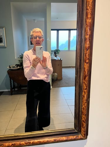 Customer photo review of Pale Purple Cashmere Crew Neck Jumper Extra Small