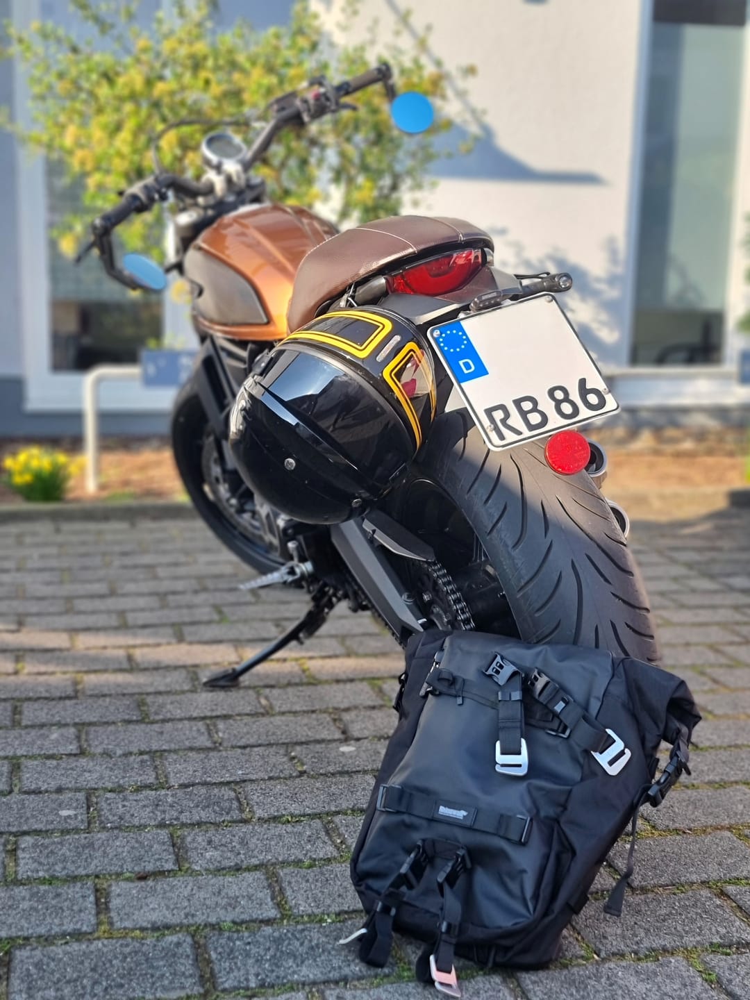 Customer photo review of Ducati Scrambler Helmet Hook (lock) 2015-2022